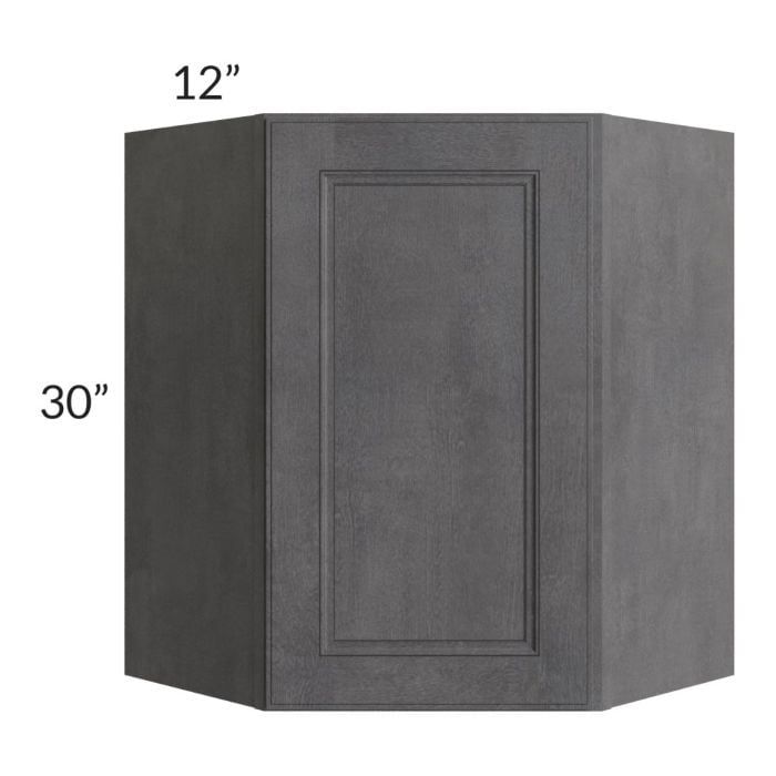 RTA Stone Grey 24" x 30" Diagonal Corner Wall Cabinet
