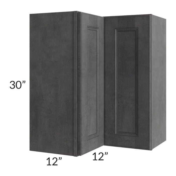 RTA Stone Grey 24" x 30" Easy Reach Corner Wall Cabinet