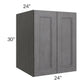 RTA Stone Grey 24" x 30" x 24" Split Pantry Wall Cabinet