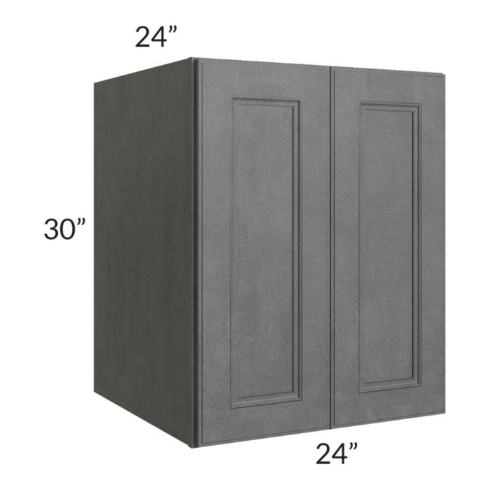 RTA Stone Grey 24" x 30" x 24" Split Pantry Wall Cabinet