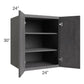 RTA Stone Grey 24" x 30" x 24" Split Pantry Wall Cabinet