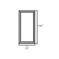 RTA Stone Grey 24" x 36" Corner Glass Door