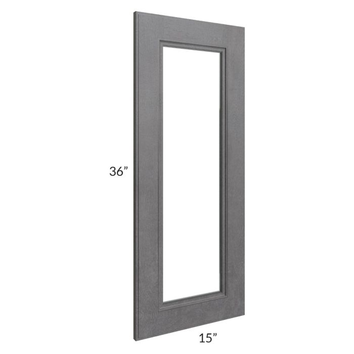 RTA Stone Grey 24" x 36" Corner Glass Door