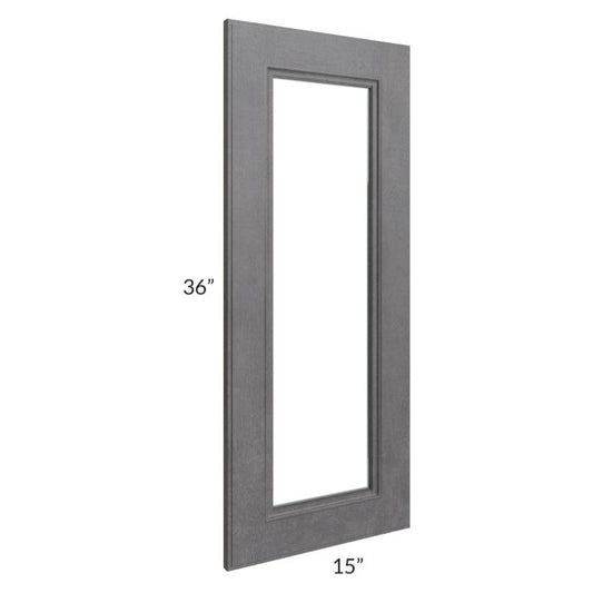 RTA Stone Grey 24" x 36" Corner Glass Door