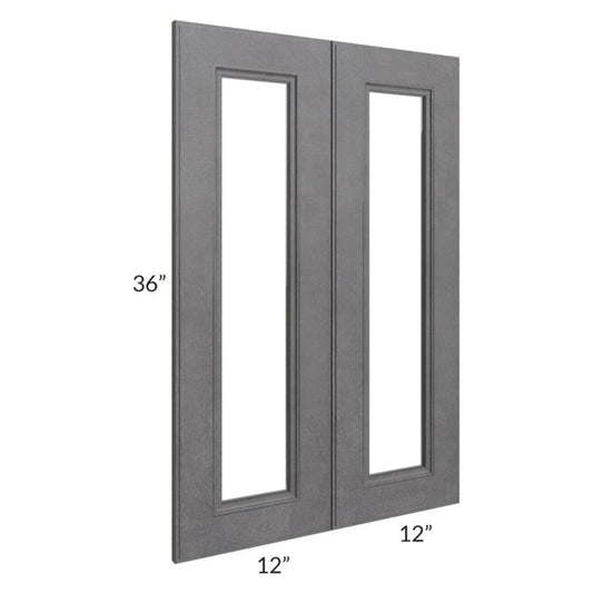 RTA Stone Grey 24" x 36" Glass Door
