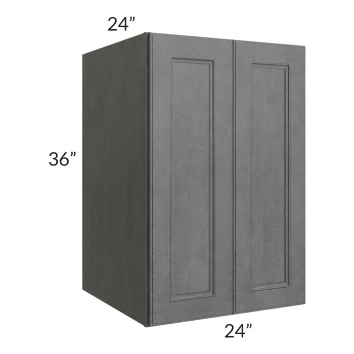 RTA Stone Grey 24" x 36" x 24" Split Pantry Wall Cabinet