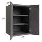 RTA Stone Grey 24" x 36" x 24" Split Pantry Wall Cabinet
