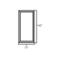 RTA Stone Grey 24" x 42" Corner Glass Door