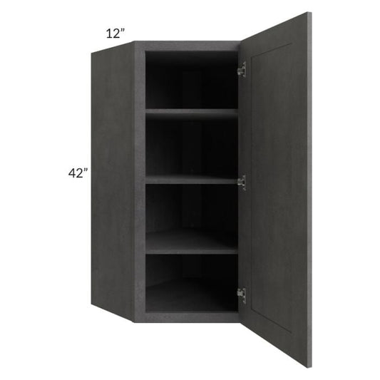 RTA Stone Grey 24" x 42" Diagonal Corner Wall Cabinet