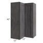 RTA Stone Grey 24" x 42" Easy Reach Corner Wall Cabinet