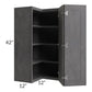 RTA Stone Grey 24" x 42" Easy Reach Corner Wall Cabinet