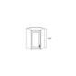 RTA Stone Grey 24" x 42" Glass Diagonal Corner Wall Cabinet