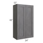 RTA Stone Grey 24" x 42" Wall Cabinet with 2 Decorative End Panels