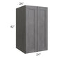 RTA Stone Grey 24" x 42" x 24" Split Pantry Wall Cabinet