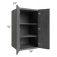 RTA Stone Grey 24" x 42" x 24" Split Pantry Wall Cabinet