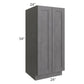 RTA Stone Grey 24" x 54" Split Pantry Base Cabinet