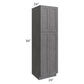 RTA Stone Grey 24" x 84" Utility Cabinet with 1 Roll Out Tray