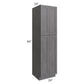 RTA Stone Grey 24" x 90" Utility Cabinet with 2 Decorative End Panels and 1 Roll Out Tray