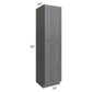 RTA Stone Grey 24" x 96" Utility Cabinet with 1 Decorative End Panel and 1 Roll Out Tray