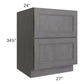 RTA Stone Grey 27" 2-Drawer Base Cabinet