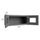 RTA Stone Grey 27" x 12" Decorative Wall Cabinet with Plain Glass
