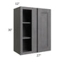 RTA Stone Grey 27" x 30" Blind Corner Wall Cabinet