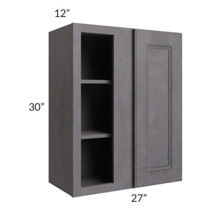 RTA Stone Grey 27" x 30" Blind Corner Wall Cabinet