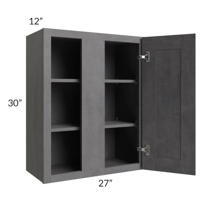RTA Stone Grey 27" x 30" Blind Corner Wall Cabinet