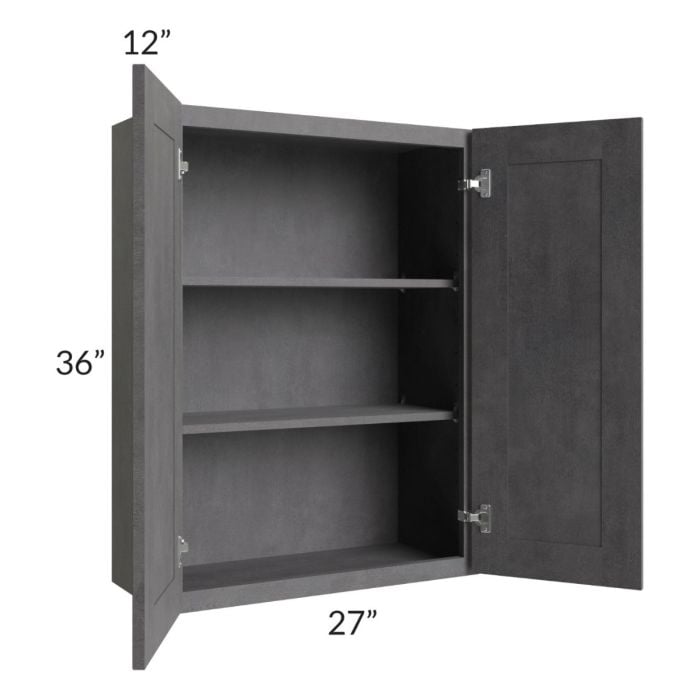 RTA Stone Grey 27" x 36" Wall Cabinet