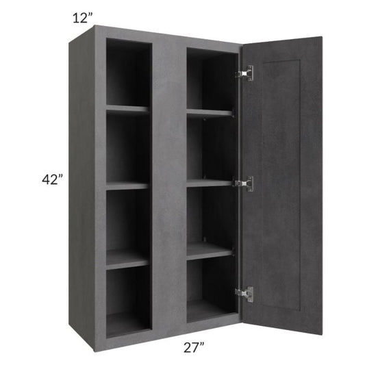 RTA Stone Grey 27" x 42" Blind Corner Wall Cabinet