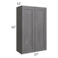 RTA Stone Grey 27" x 42" Wall Cabinet