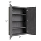 RTA Stone Grey 27" x 42" Wall Cabinet with 2 Decorative End Panels