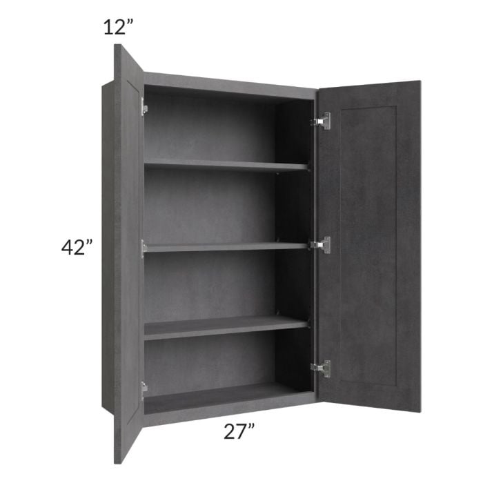 RTA Stone Grey 27" x 42" Wall Cabinet