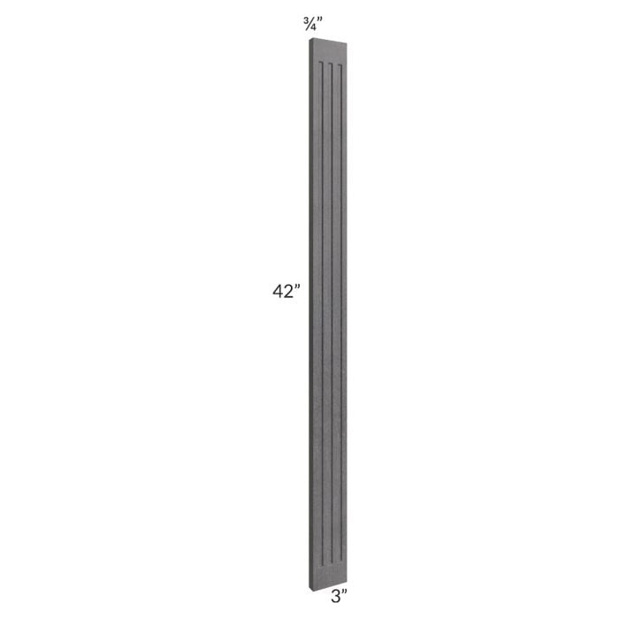 RTA Stone Grey 3" x 42" Fluted Wall Filler