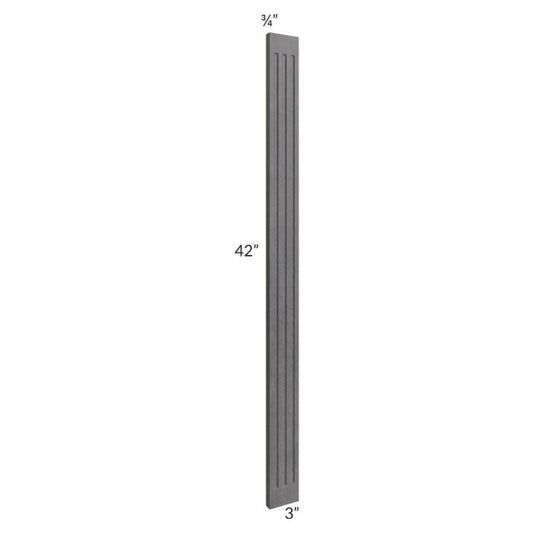 RTA Stone Grey 3" x 42" Fluted Wall Filler