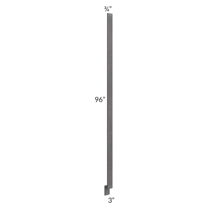 RTA Stone Grey 3" x 96" Fluted Tall Base Filler