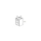 RTA Stone Grey 30" 3-Drawer Base Cabinet with 1 Decorative End Panel