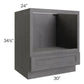 RTA Stone Grey 30" Base Microwave Cabinet with 2 Decorative End Panels