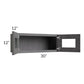 RTA Stone Grey 30" x 12" Decorative Wall Cabinet with Plain Glass