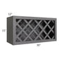 RTA Stone Grey 30" x 15" Lattice Wine Rack