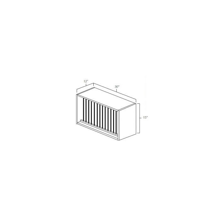 RTA Stone Grey 30" x 15" Plate Rack