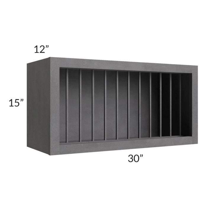 RTA Stone Grey 30" x 15" Plate Rack