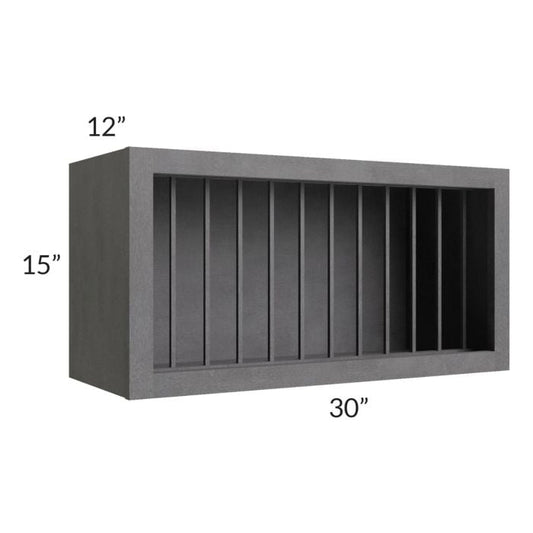 RTA Stone Grey 30" x 15" Plate Rack