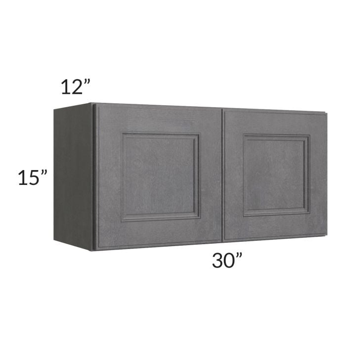 RTA Stone Grey 30" x 15" Wall Cabinet