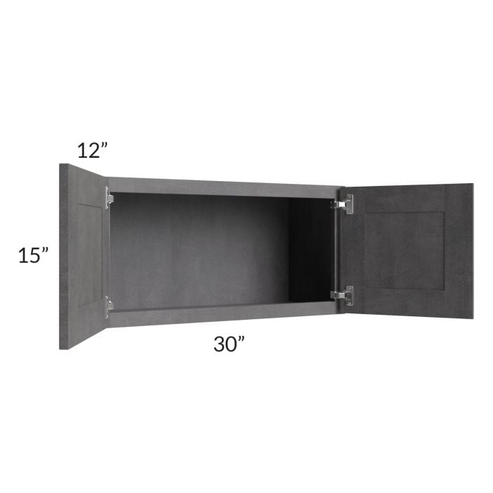 RTA Stone Grey 30" x 15" Wall Cabinet