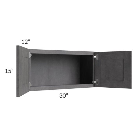 RTA Stone Grey 30" x 15" Wall Cabinet