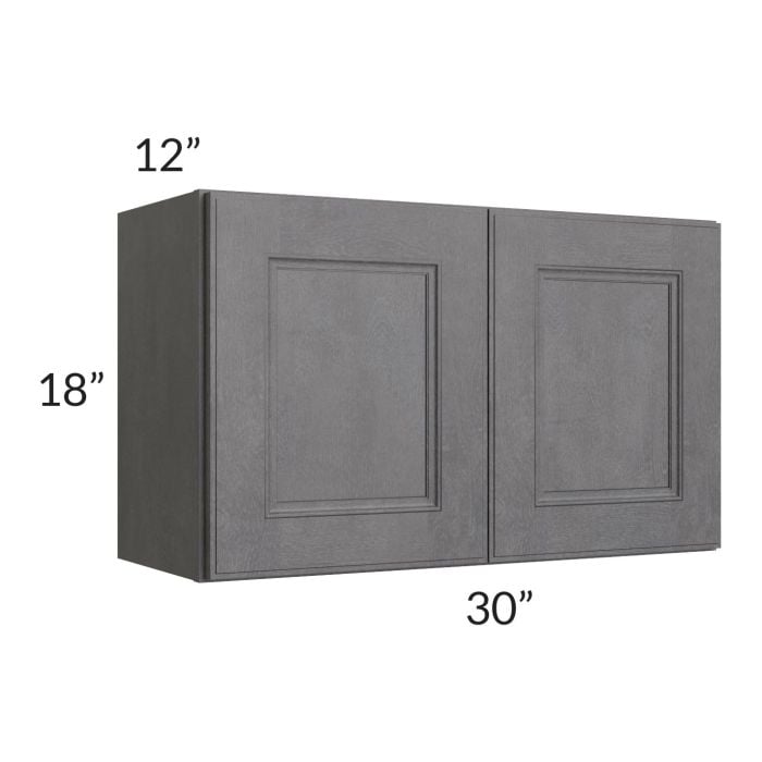 RTA Stone Grey 30" x 18" Wall Cabinet