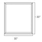 RTA Stone Grey 30" x 30" Glass Door