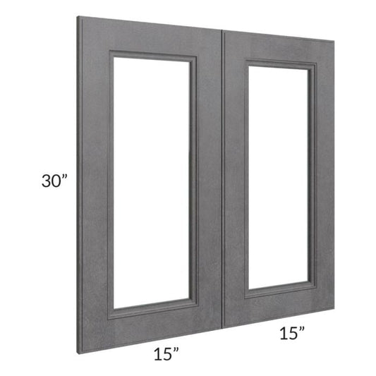 RTA Stone Grey 30" x 30" Glass Door