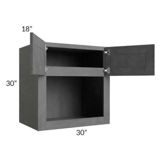 RTA Stone Grey 30" x 30" Microwave Cabinet